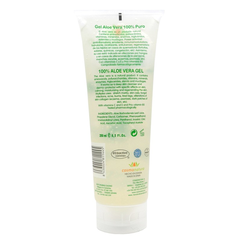 Aloe Vera Gel 100% Moisturising Care Travel Set 250 ml