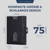 VON HEESEN Slim Wallet with XXL Coin Compartment and RFID
