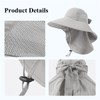 HIQIU Women's Sun Protection Sun Hat with Neck Protection Wide