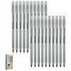 SAINO Primo+ Ballpoint Pens, BLACK, Fine Point (0.7mm), Pack of