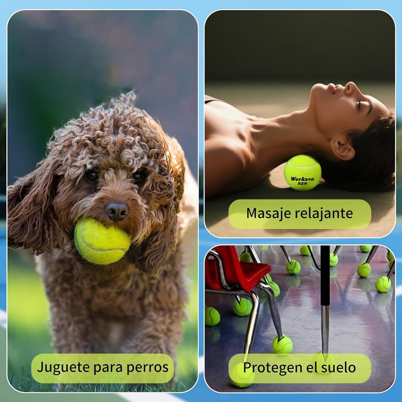Pelotas de Tenis Presurizadas - Fieltro Resistente, Goma Elástica