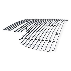 APS Premium 304 Stainless Steel Chrome Horizontal Billet Grille Grill Insert Combo Compatible with GMC Sierra 2500 03 04 & 03-06 1500 2500 HD 3500 & 07 Classic Main Upper Top Lower Bumper N19-S69776G