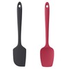 Silicone Flat Spoon Spatula Set, Luxiwise 600ºF Heat Resistant Kitchen