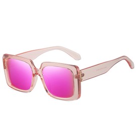 Fozono Vintage Square Polarized Sunglasses for Women Trendy 90s Thick Rectangle Sun Glasses UV400