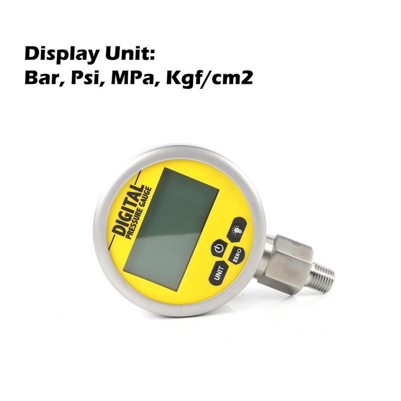 IMELBUFF 10000 PSI Digital Hydraulic Pressure Gauge Pressure Sensor 1/4-Inch