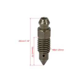 F FIERCE CYCLE Metal Dark Green Motorcycle Banjo Bolts M8x1.25mm Bleeder Screw with Cap 4pcs