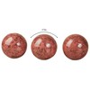 Cambria Cinnabar Marbled Orbs Sphere Balls 4 inches Diameter for