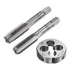 sourcing map 3pcs Metric Hand Tap & Die Set, M12