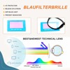 Epavouos Vollrand Blaufilterbrille Gaming Brille Computer Brille (Schwartz, Hellkastanienbraun（65% filtert）)