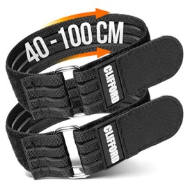 CLIFFORD Tie Down Straps 38 mm - Bicycle Front Wheel Fixation & Frame Securing I Tie Down Straps Bicycle Transport I Short Lashing Straps Non-Slip & Extra Strong