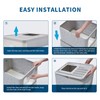 Medario Cat Litter Box with Cat Litter Mat and Scoop,