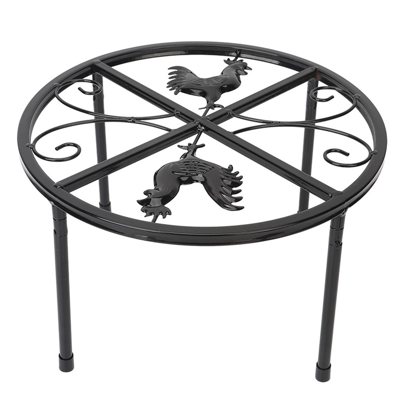 Chicken Feeder Metal Stand Indoor Outdoor Iron Flower Pot Holder
