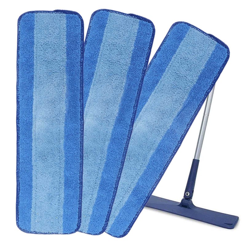 3PCS Wet Dry Dual Use Mop Cloth Microfiber Mop Refill