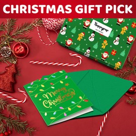 HAPPYPOP Christmas Gifts Stocking Socks For Men Women - Christmas Stocking Stuffers for Teens Secret Santa Socks Xmas Candy Socks With Greeting Card