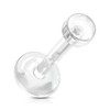 PiercedOff Bio Flex Clear Retainer with Removable Push-In Top -