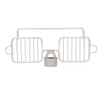 Faucet Storage Shelf Aluminum Plastic Two Containers with Towel Rod