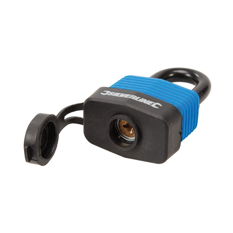 Silverline 568779 Keyed Alike Weather-Resistant Padlocks 48mm 2pk