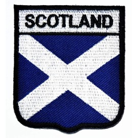 Nipitshop Patches Scotland Country Flag Embroidered National Emblem Patch Clothes Bag T-Shirt Jeans Biker Badge Applique Iron on Sew On Patch for Women Men and Kid or Gift Set
