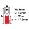 PAPUGA 25PCS 8 AWG (10 mm2) #8 / M4 Insulated
