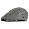 FREESE Men's Hunting Hat, Newsboy Cap, Classic Leather-Look, UV Cut,