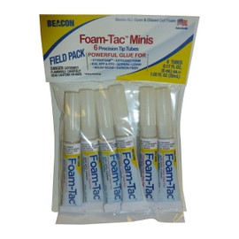 Beacon Adhesives Foam-Tac, Adhesive, Clear, Mini-(6 Tubes)