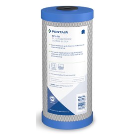Pentair Pentek EPM-BB Big Blue Carbon Water Filter, 10-Inch, Whole House Modified Epsilon Carbon Block Replacement Cartridge with Bonded Powdered Activated Carbon (PAC) Filter, 10" x 4.5", 10 Micron