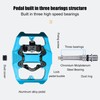Dual Function Bicycle Pedal Flat Clipless Cleats 3 Sealed Bearings