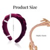 Dresyu Braided Headbands Velvet Headband for Women Soft Twisted Hair