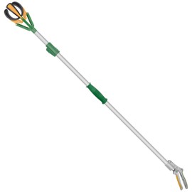 Zenport ZL6146A Long Reach Telescopic Fruit Harvester and Picker, 6-Feet Extension, Gray