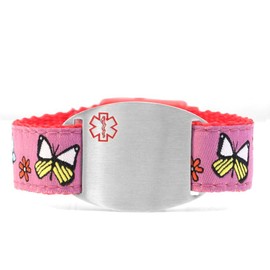 StickyJ USA Butterflies Sport Strap Medical Alert