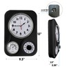 Lily's Home Retro Kitchen Clock with Temperature and Timer (Black)