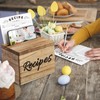 Hoteam Wooden Recipe Box with Cards and Rustic Wood Recipe