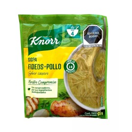 Knorr 6-Pk Knorr Sopa de Fideos c/Pollo Knorr Chicken Noodle Soup. 95g/3.3oz