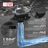 WEBANG 4 Inch Square Shower Drain Black Floor Drain with