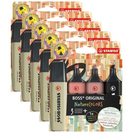 STABILO Boss Original NatureColors Pack of 5 Cardboard Cases x 4 Highlighters