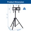 Portable TV Tripod Stand with 360 Swivel and Tilt Mount