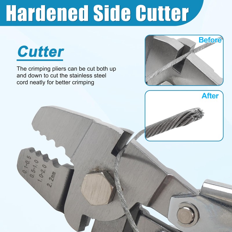 Fishing Crimping Tool Kit Stainless Steel Crimper Pliers + 590pcs