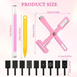 10 Stück Cat Eye Magnet,Magnet Nagellack,Cateye Magnet,Nagelmagnet Werkzeug,Nail Art Werkzeug Magnetstift,DIY Magic 3D Cat Eye Magnet Stick Set für DIY Katzenauge UV Gel Polnisch Nagel Kunst