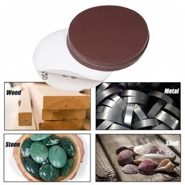 BOXONLY 1-Inch Wet or Dry Sandpaper Sanding Paper disc Hook and Loop Sanding Discs 240 Grit 100 Pcs