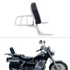 Passenger Backrest Sissy Bar with Luggage Rack Chrome Replacement for