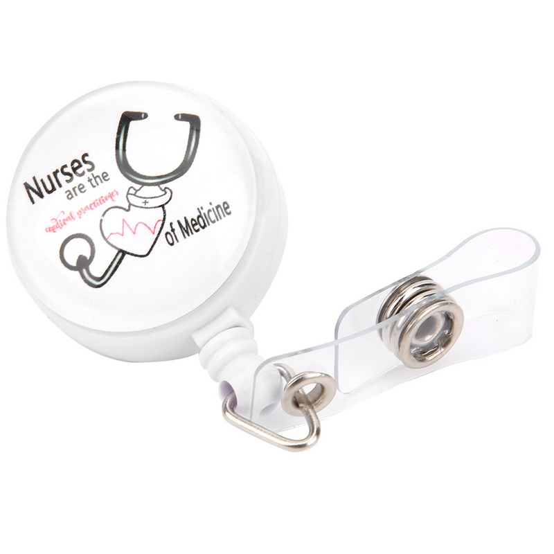 Retractable Badge Reel Clip Portable Nurse ID Name Card Badge
