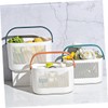 ABOOFAN Plastic Storage Basket with Handles Ventilated Organizer for Bathroom