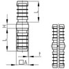 Design61 2 x 2-Way Connector Pipe Connector for Square Tubes