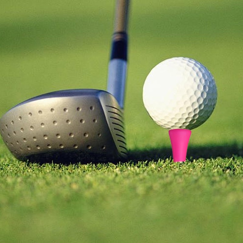 Lyntrioris 50Pcs Vibrant Pink Golf Tees – Eco-Friendly Plastic Design