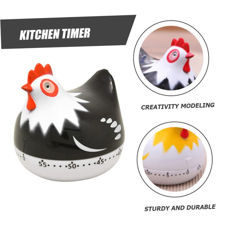 iplusmile 2pcs Cartoon Hen Timer for Cooking and Baking Mechanical