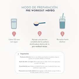 NEREA pre workout pre entreno con creatina monohidratada de alta pureza, alto rendimiento, sin efectos negativos | sabor frutos rojos | 30 servicios