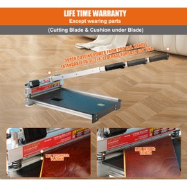 CUTTEREX Heavy Duty 13" Professional Laminate Floor Cutter, Vinyl Floor Cutter, Multi-layer Flooring, Parquet, Fiber Cement Wall Panels, Rubber Concave Base, LVT, VCT, SPC, PVC, LVP, WPC, Vinyl Plank