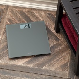 Taylor Digital Scales for Body Weight, 400 LB Capacity, Auto On and Off Scale, 11.8 x 11.8 Inches, Charcoal Grey