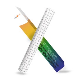 HTVRONT StrongGrip Transfer Tape - 12" x 10FT Black Alignment Grid Clear Transfer Tape, Strong Tack Transfer Tape for Cricut, for Signs Stickers Decals Walls Doors