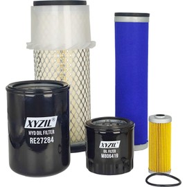 XYZIL Maintenance Filter Kit Compatible with John Deere 790 Engine 3TNE84 (SN -790000) Compact Utility Tractor M806419 M801101 MIU804763 RE27284 UC11955 CH12881 Hydraulic Oil Fuel Air Filter Service